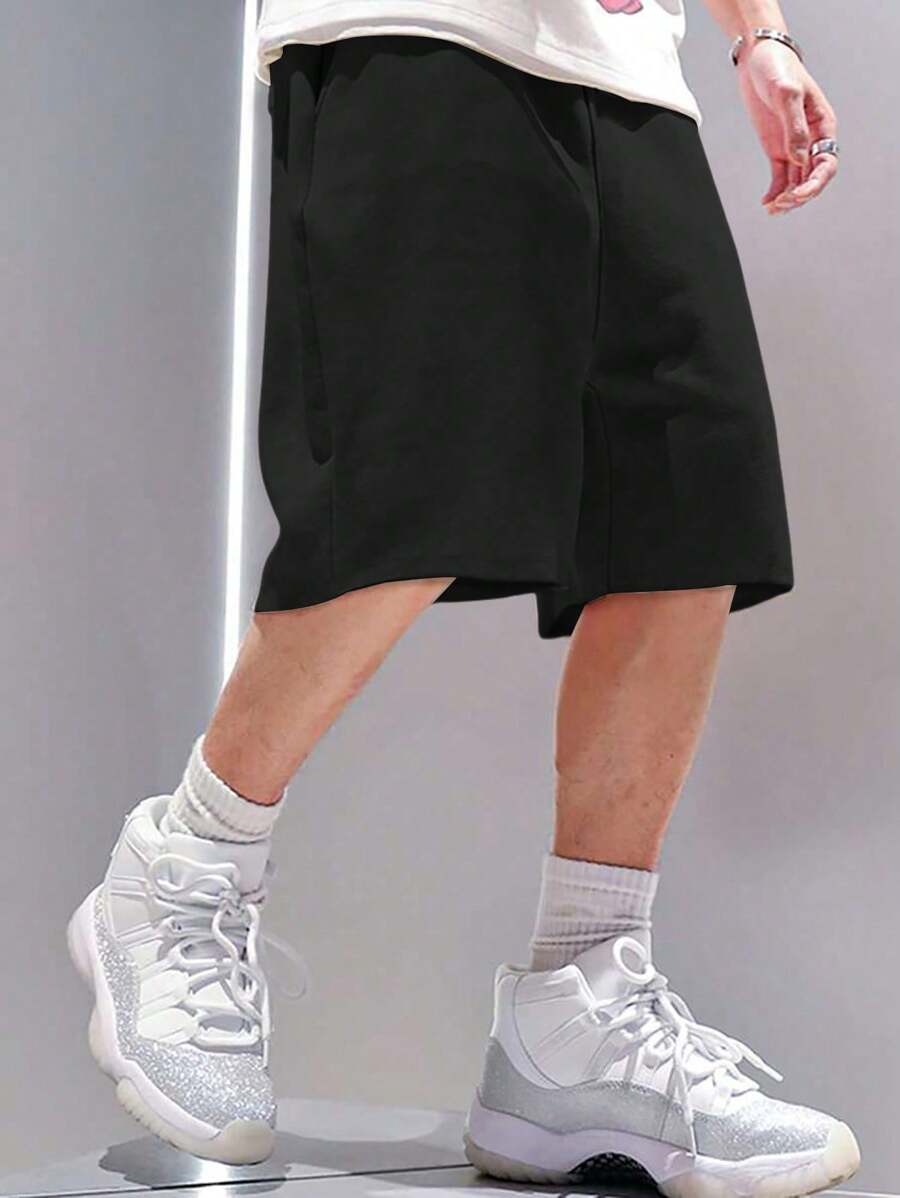 1pc Boys/Teen Loose Fit Casual Shorts With Pockets, Sporty & Cool, Outdoor Wear For Spring/Summer