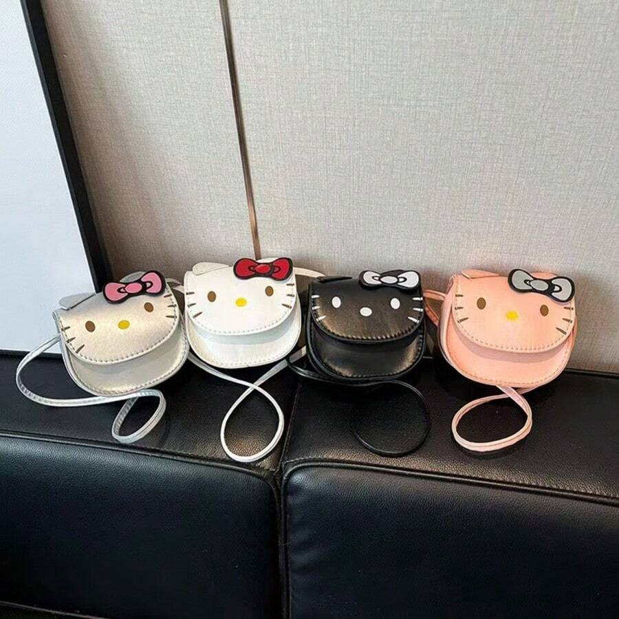 Sanrio Sanrio Fashionable & Cute Kitty Cat Color Block Coin Purse, Mini Princess Lipstick Pouch, Versatile,School Supplies,Back To School