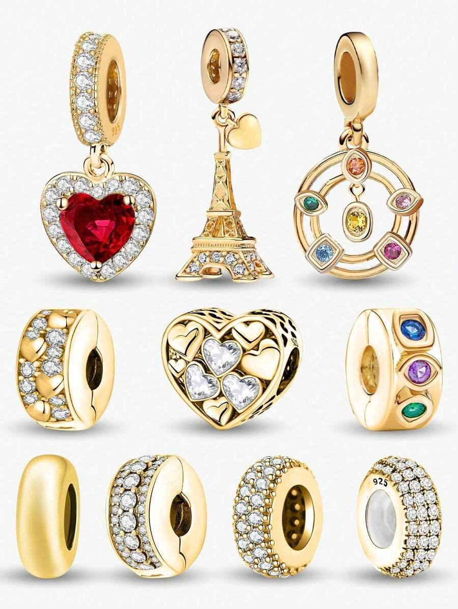1 Stück modischer Liebes-Charm Perle für Frauen Armbänder Armreifen zum Selbermachen von Schmuck, Schule-Zubehör, erschwingliche Schmuck-Kollektion für den Schulstart