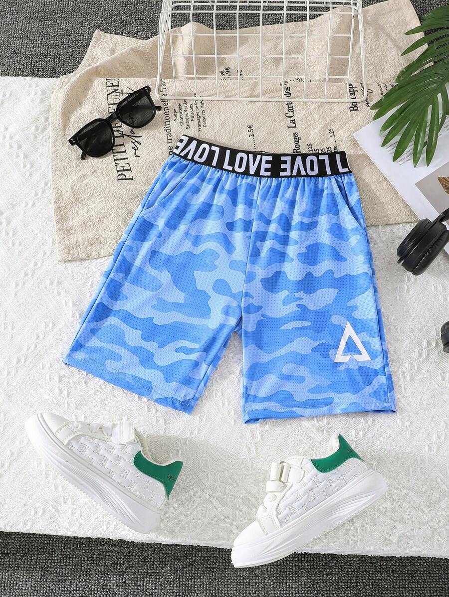 1 pieza Shorts de verano para niño pequeño, aptos para playa, deportes al aire libre, transpirables y cómodos para uso casual