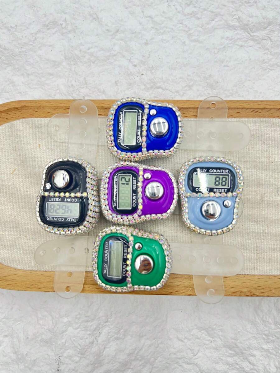 Glitzernder Strass-Fingerring Tally Counter, Mini Handtally Counter, Max Zählung 99999