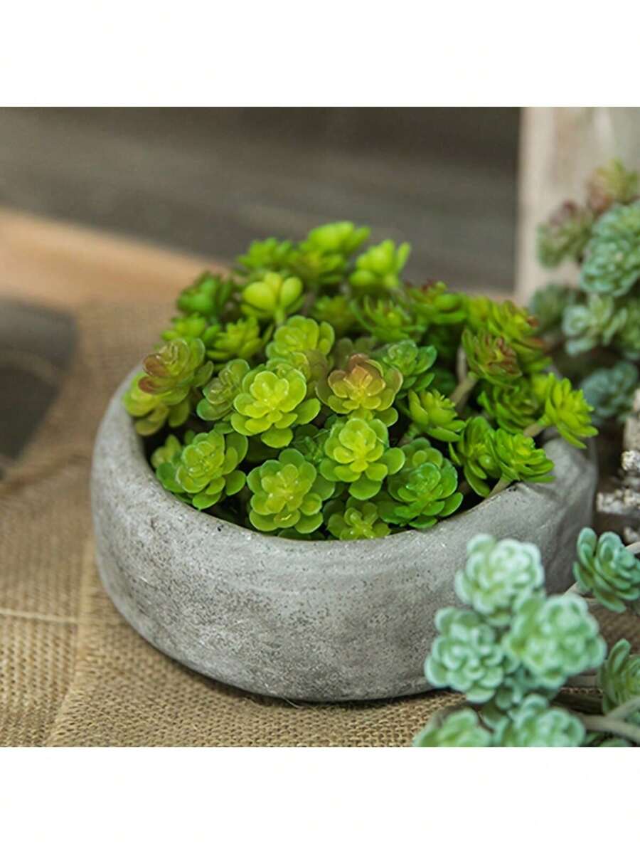 1pc Simulated Succulent Plant, Desktop Fake Bonsai, Desktop Miniature Model, Artificial Fake Stem Table Decoration, Landscape Crafts, Suitable For Sand Trays, Flower Pots, Micro Landscapes, Fairy Tale Gardens, Train Model Railways, Aquarium Decorations, Photo Props, Garden Courtyard Landscaping Decorations, Etc.