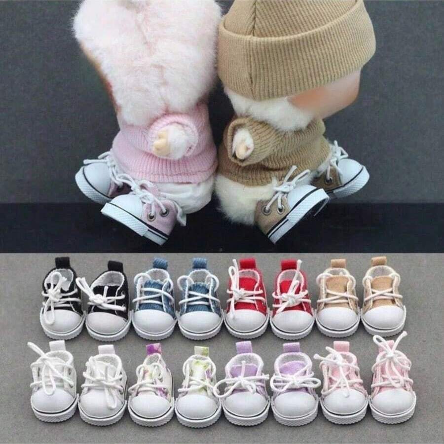1 pezzo Scarpe tela mini: 17cm Scarpe mini, tessuto leggero e facile da indossare, versatile per ogni occasione, adatto per cosplay e come accessorio di costumi in miniatura (solo scarpe)