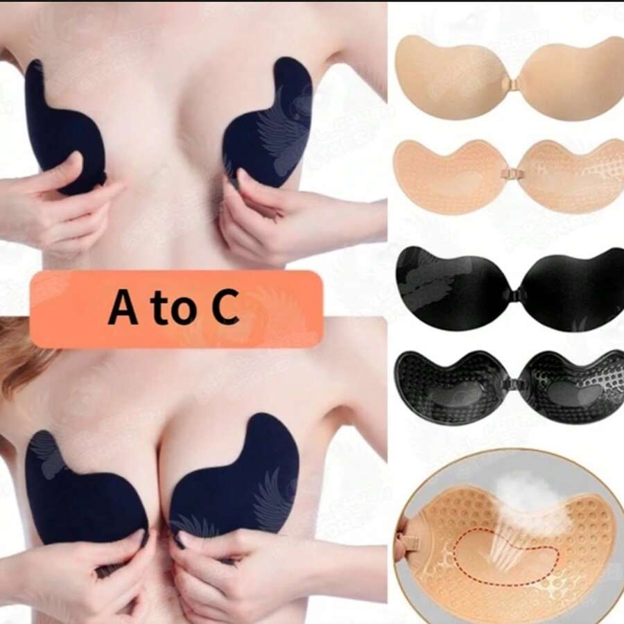 2pairs Magic Push Up Bra Cleavage Strapless NuBra Bralette Strapless Bras Silicon Underwear Set