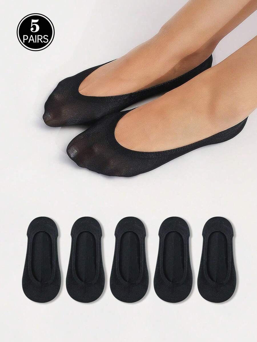 5 pares de meias náuticas femininas, meias finas de verão com boca rasa, meias invisíveis antiderrapantes de seda gelada, meias náuticas de seda gelada, meias náuticas confortáveis e macias para casais, meias multifuncionais para uso no chão, sapatos e meias de salto alto da moda, adequadas para deslocamento diário, negócios, ioga em família, esportes, etc.