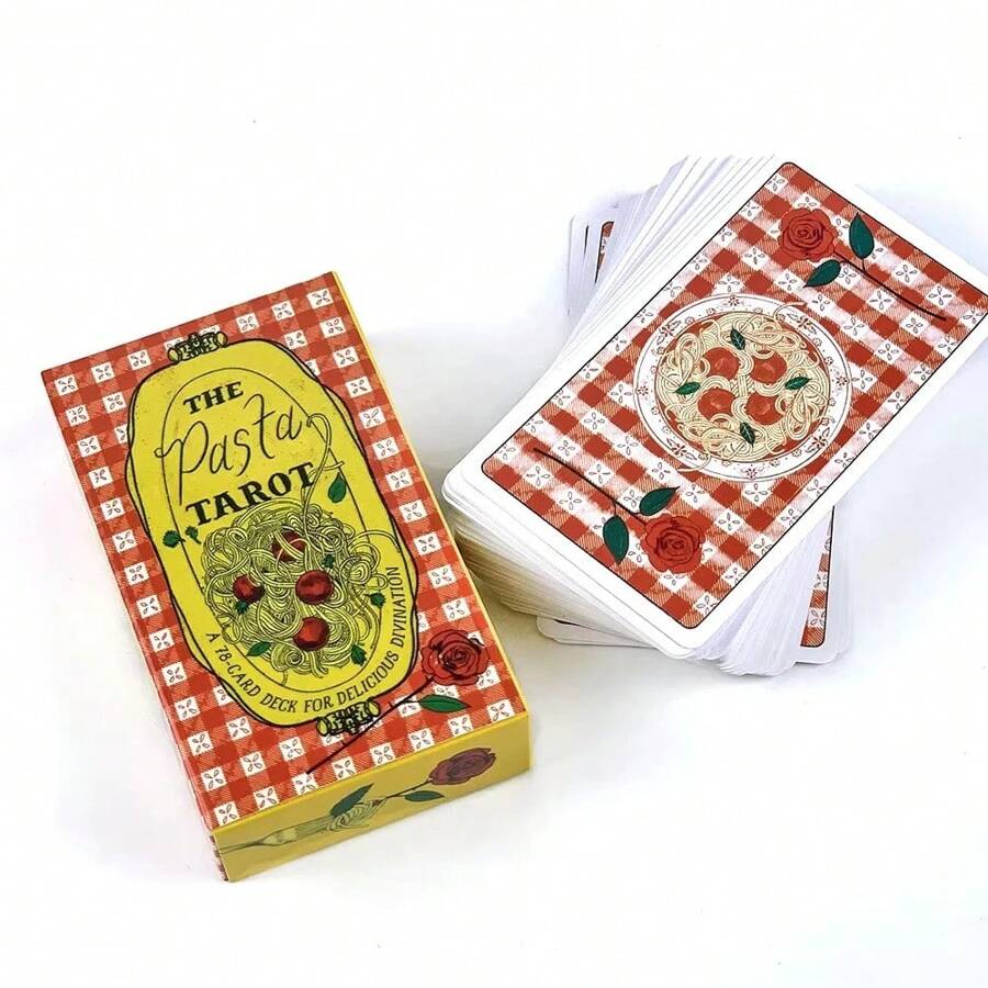 Juego de baraja de Tarot de lujo y femenina inspirado en la trattoria italiana - Entretenimiento sofisticado para fiestas de cena y cumpleaños con temática gourmet