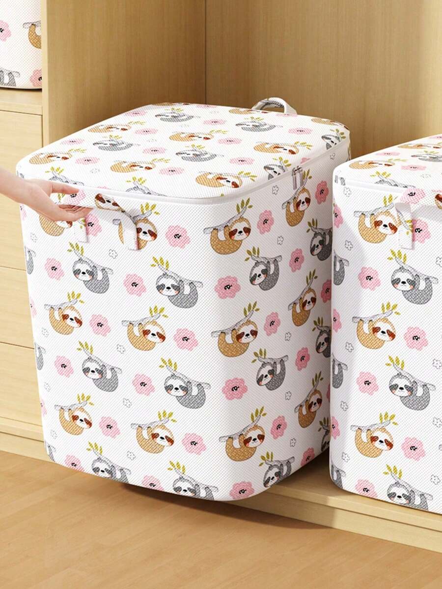 1/3 piezas Caja de almacenamiento con estilo de cremallera, caja de almacenamiento de gran capacidad, adecuada para guardar ropa, mantas, chaquetas de plumas, ropa de cama, caja de almacenamiento portátil, caja de almacenamiento decorativa, adecuada para dormitorios, armarios, tocadores, dormitorios, apilable, ahorro de espacio, no se ensucia fácilmente, fácil de abrir y cerrar