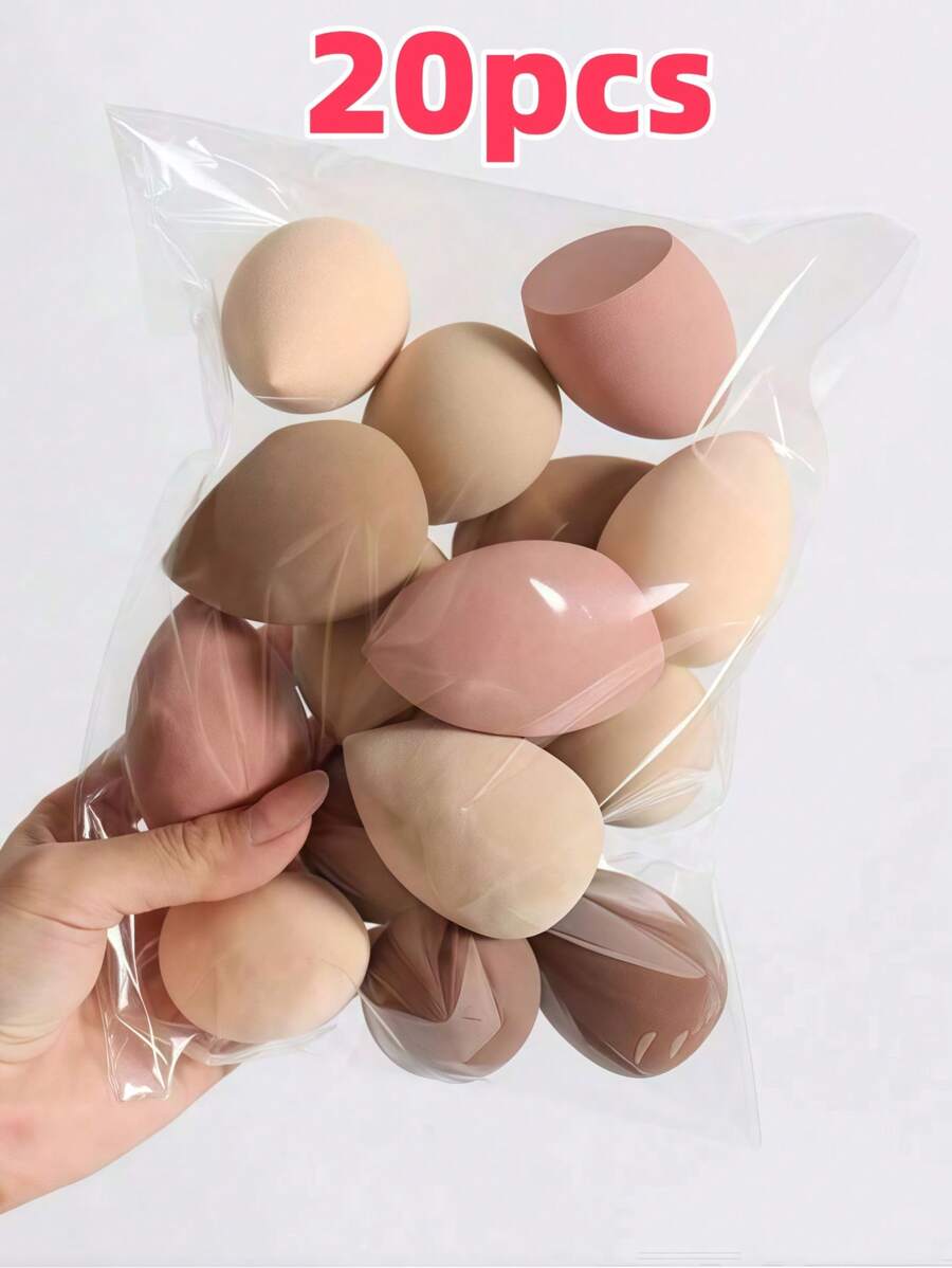 6pcs Makeup Sponge, Random Shape, Suitable For All Skin Types, Latex-Free Multi-Purpose Makeup Sponge For Liquids, Creams And Powders, No Stripes, Smooth Make-Up Applications, Simple And Beautiful, Easy To Carry.
