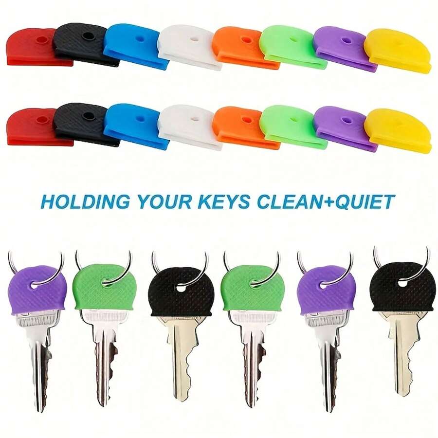 10 pièces de couvre-clés en silicone vibrant - codés par couleur, identification facile, durables et résistants à la poussière pour les clés de porte des hommes. Organisation pratique et design , identifiez facilement vos clés de porte ! (Couleur aléatoire) Sac à dos pour l'école