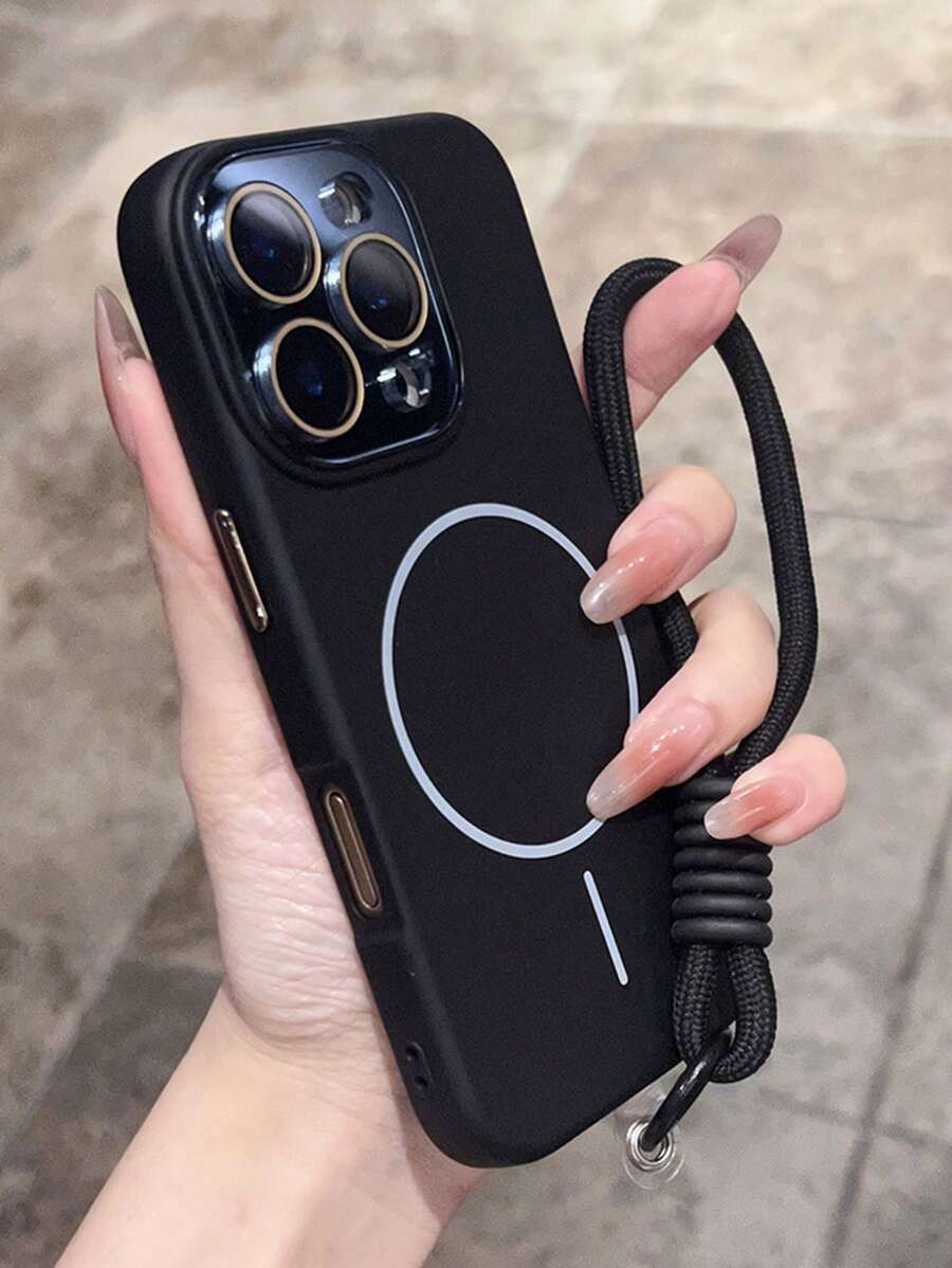 Luxury Soft Silicone Magnetic Wireless Charge Case Compatible With IPhone 16 15 14 13 Pro Max Magnetic Lens Pretection Back Cover