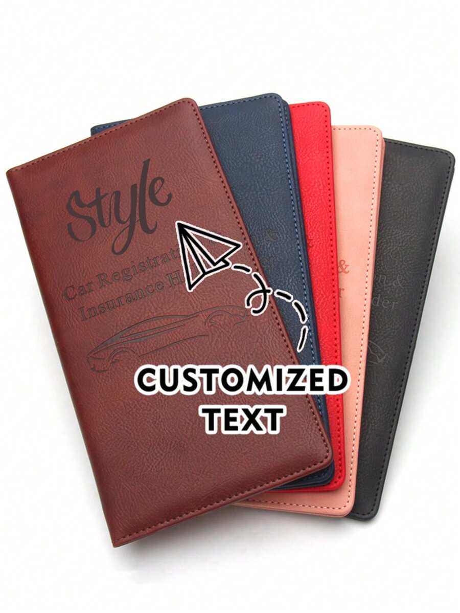 Porta patente multifunzionale personalizzato, portafoglio unisex per documenti auto, in pelle PU impermeabile, anti-graffio e anti-smagnetizzazione, per tenere documenti auto, assicurazione e documenti, articoli di cancelleria scolastici