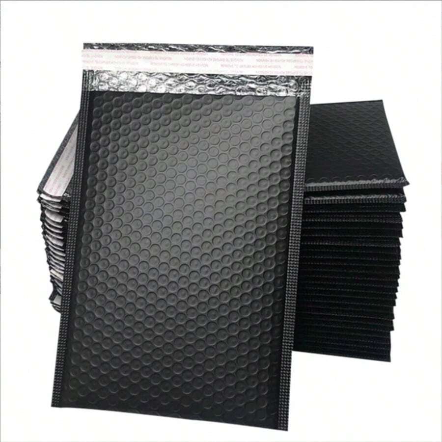 10pcs Black High Capacity Protective Bubble Wrap Bags School Supplies,Back To School