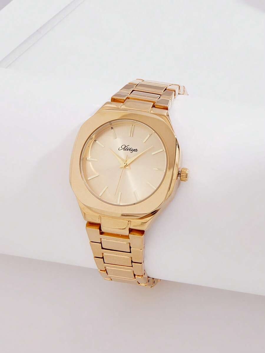XIVIYA 1 pieza Reloj de pulsera minimalista de acero inoxidable de alta calidad unisex, diseño clásico y versátil adecuado para uso diario, social, laboral y como regalo