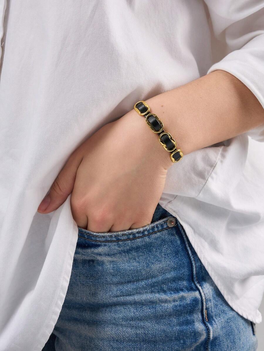 1 Stück neue PU Halskette, elegantes Karabinerverschluss Design, hochwertige Geschenkidee, geeignet für den täglichen Gebrauch