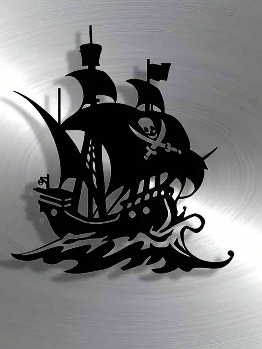 1 pièce Décoration murale en métal élégante et minimaliste d'un bateau de pirate, décoration pour la maison, la chambre à coucher, le salon. Cadeau pour pendaison de crémaillère, fête des pères, anniversaire, mariage, remise de diplôme