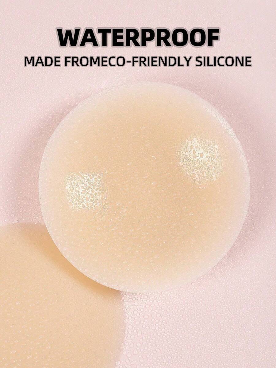 2/4 Pezzi Di Pastiglie Riutilizzabili In Silicone Ultra Sottili Per Capezzoli - Coperture Invisibili Per Il Seno Per Abiti Scollati, Abiti Da Sposa, Abiti Da Festa E Costumi Da Bagno