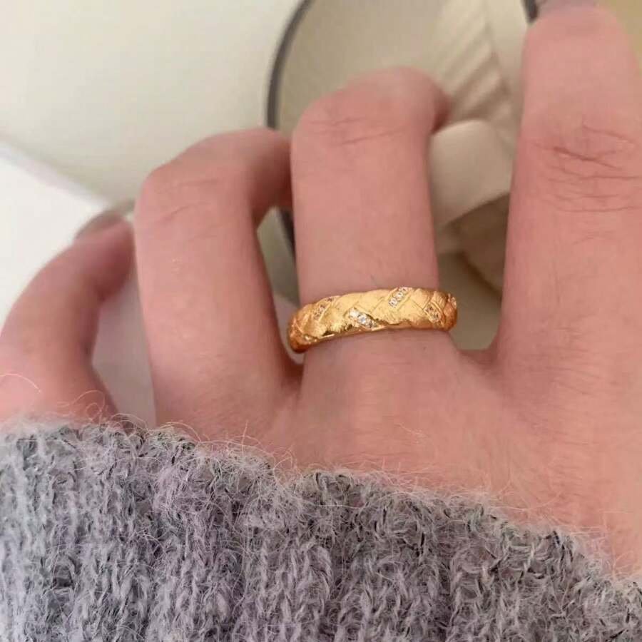 1pc Fashionable Vintage Golden Wheat Shaped Ring, Suitable For Daily Wear, Good Gift For Girlfriend, Mother