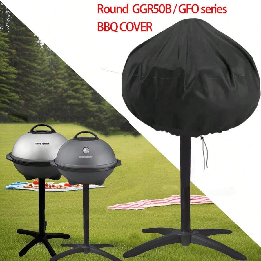 1pc Round Grill Dust Cover, 210D Oxford Cloth Material With Drawstring, Suitable For GGR50B Grill And Most Round Grills In The GFO Series