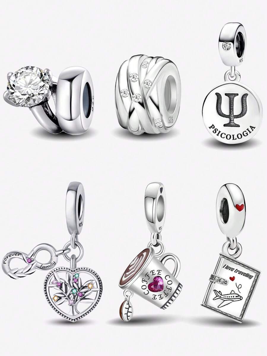1 Stück modischer rund-um-die-Welt Flugzeug-Charm-Perle passend für Damen Armbänder, Armreife, DIY Schmuckherstellung und tägliche Outfit-Abstimmung, Schmuckdekoration für Mädchen
