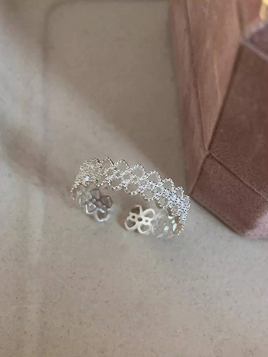 S925 Sterling Silver New Minimalist Niche Design Combination Rings, Fashionable, Versatile, High-End Adjustable Rings For Women
