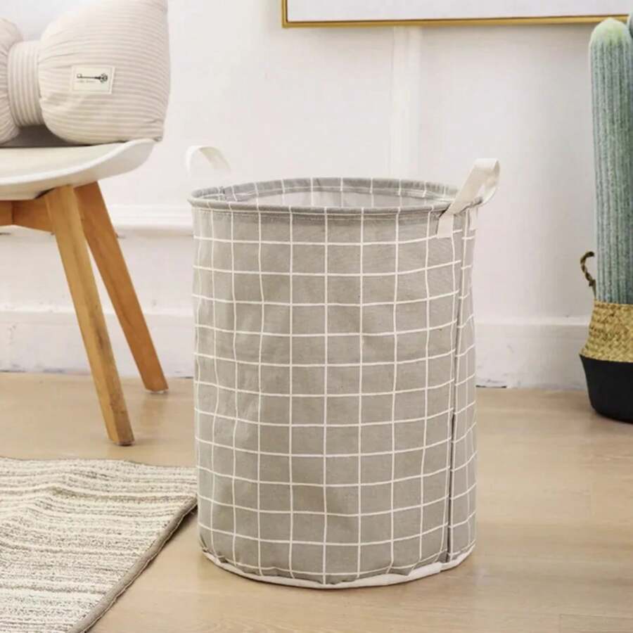 1pc Dirty Clothes Basket Laundry Basket Portable For Toy Clothing Storage Bucket Waterproof Laundry Organizer