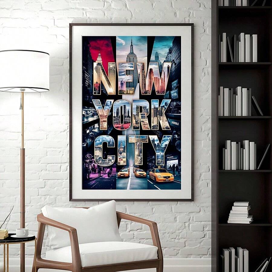 1 buc New York City Wall Art Imagine Alb-Negru City Fotografii Imprimări Pânză Picturi Travel Poster NYC Skyline Brooklyn Bridge Decor Pentru Living Room, Dormitor, Bar Carucior sau Hol Decor Cadou Pentru Ea Neînrămat