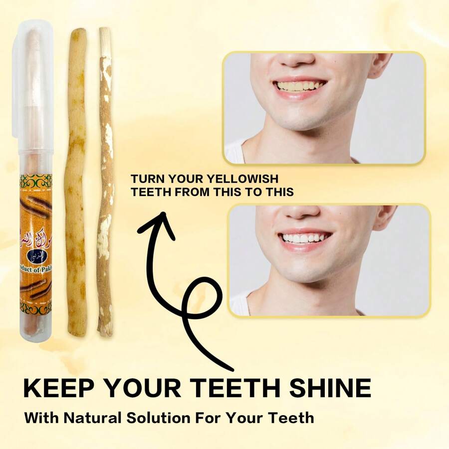 Natural Toothbrush Portable Traveling Miswak Toothbrush Vacuum Sealed Flavor Traditional Toothbrush Stick For Healthy Gums Teeth Fresher Breath Mini Travel Gift