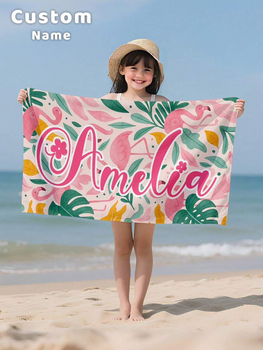 1PC Customized Name Ocean Beach Towels,Personalized Kids Beach Towel,Summer Birthday Gift For Kids,Custom Name Beach Towel,Custom Beach Towel For Girls/Boys,Perfect For Outdoor Beach Travel Swimming Gym Yoga, Beach Accessories,Custom Beach Towel For Friends, Multiple Sizes Of Beach Towels To Choose Froml