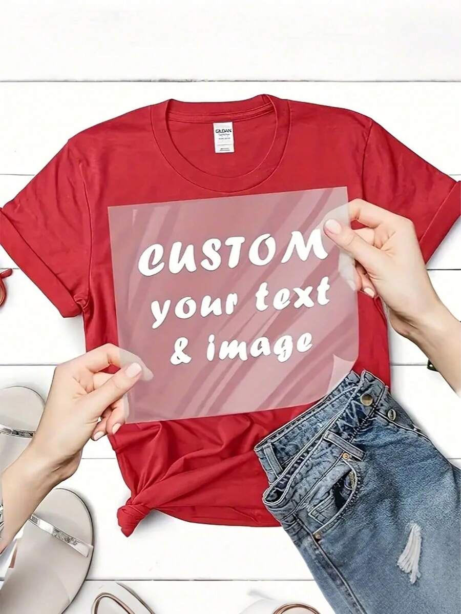 1pc- Can Customize Patterns And Text Hot Transfer Stickers (Excluding Clothes), DIY Ironing Hot Transfer Stickers, Custom Decals, Can Design A Variety Of Patterns, Suitable For Clothes, Bags, Cups, Hats, Shoes And Other Objects Of Custom Transfer Stickers, Hot Transfer Stickers Ironing Decals T-Shirt Hoodie DIY Crafts