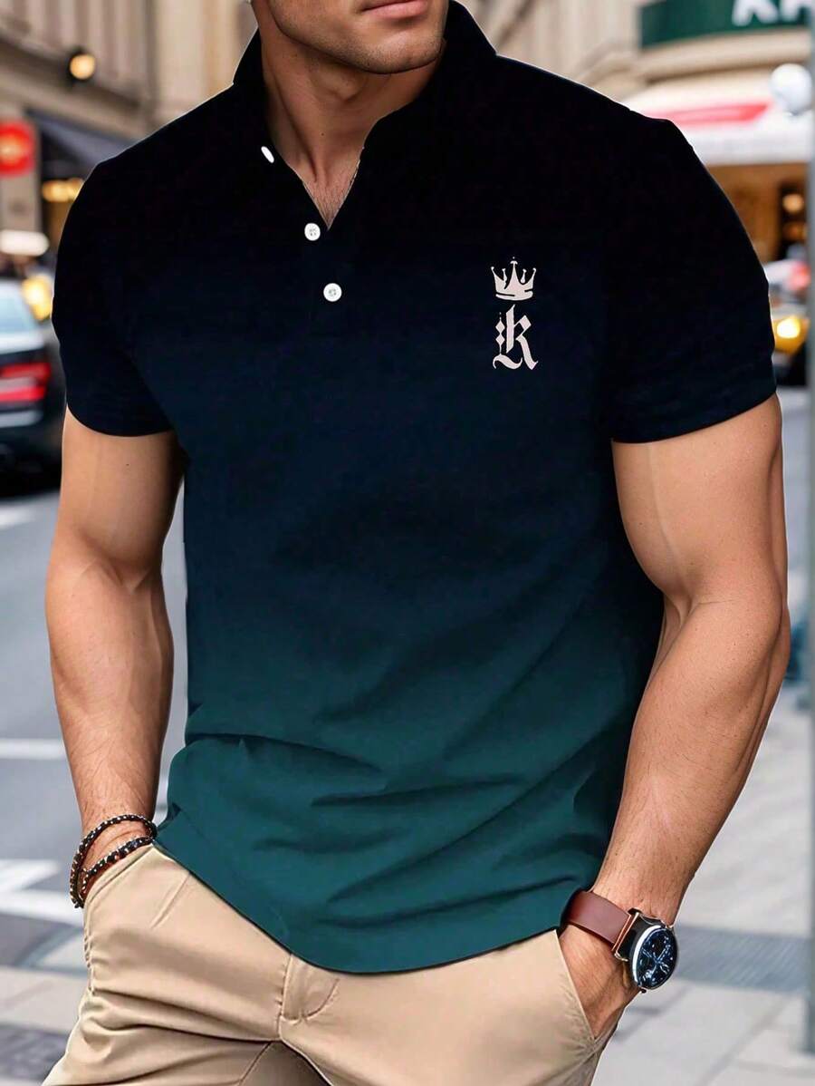 Men's New Breathable Short Sleeve Polo T-Shirt, Summer
