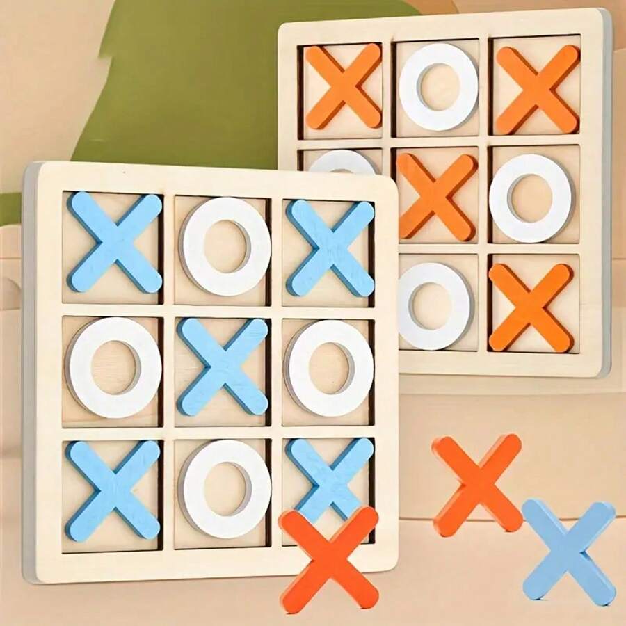 1 pieza Mini XO Tres en raya, Juego de mesa clásico familiar, Juego estratégico tradicional, Adecuado para reuniones multitudinarias, Juegos de entretenimiento de fiesta, Juegos de viaje, Regalos festivos, Decoraciones de escritorio