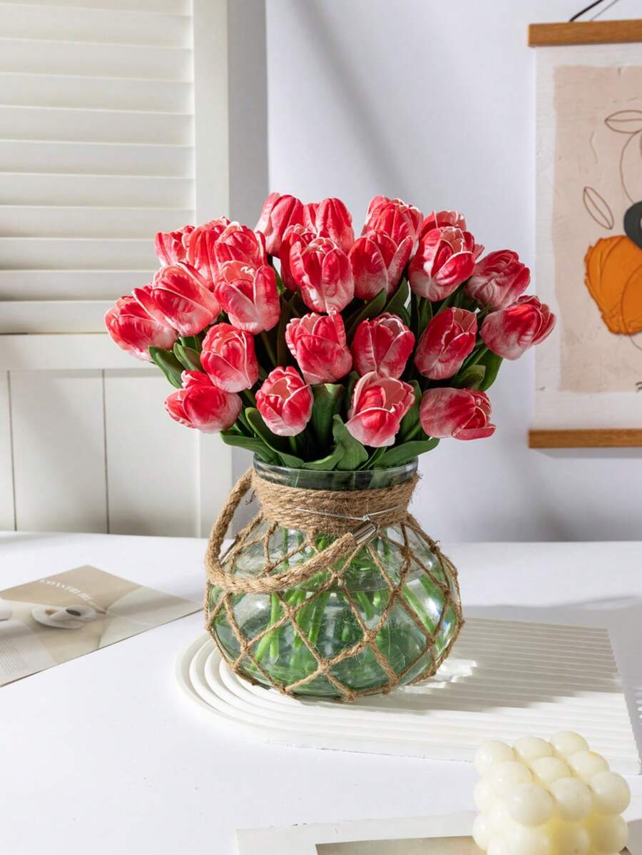 3/1 Stück künstliche Tulpe, PU-Tulpe, feuchtigkeitsspendende künstliche Tulpen für Fotografie, Dekoration, Haus, Garten, Hochzeit, Party, Muttertag, Ostern, Geburtstag, Frühling und Sommer, Heim, Schlafzimmer, Vase, künstliche Blumen, Outdoor Gartendekoration, Hochzeitsartikel, Partyzubehör