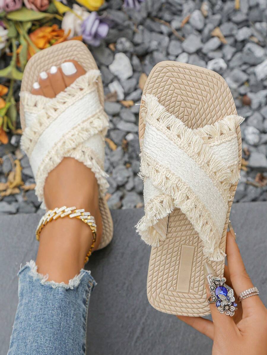 Sandali da spiaggia all'aperto alla moda, eleganti, minimalisti, di stile vintage, classici e antiscivolo, adatti per primavera/estate