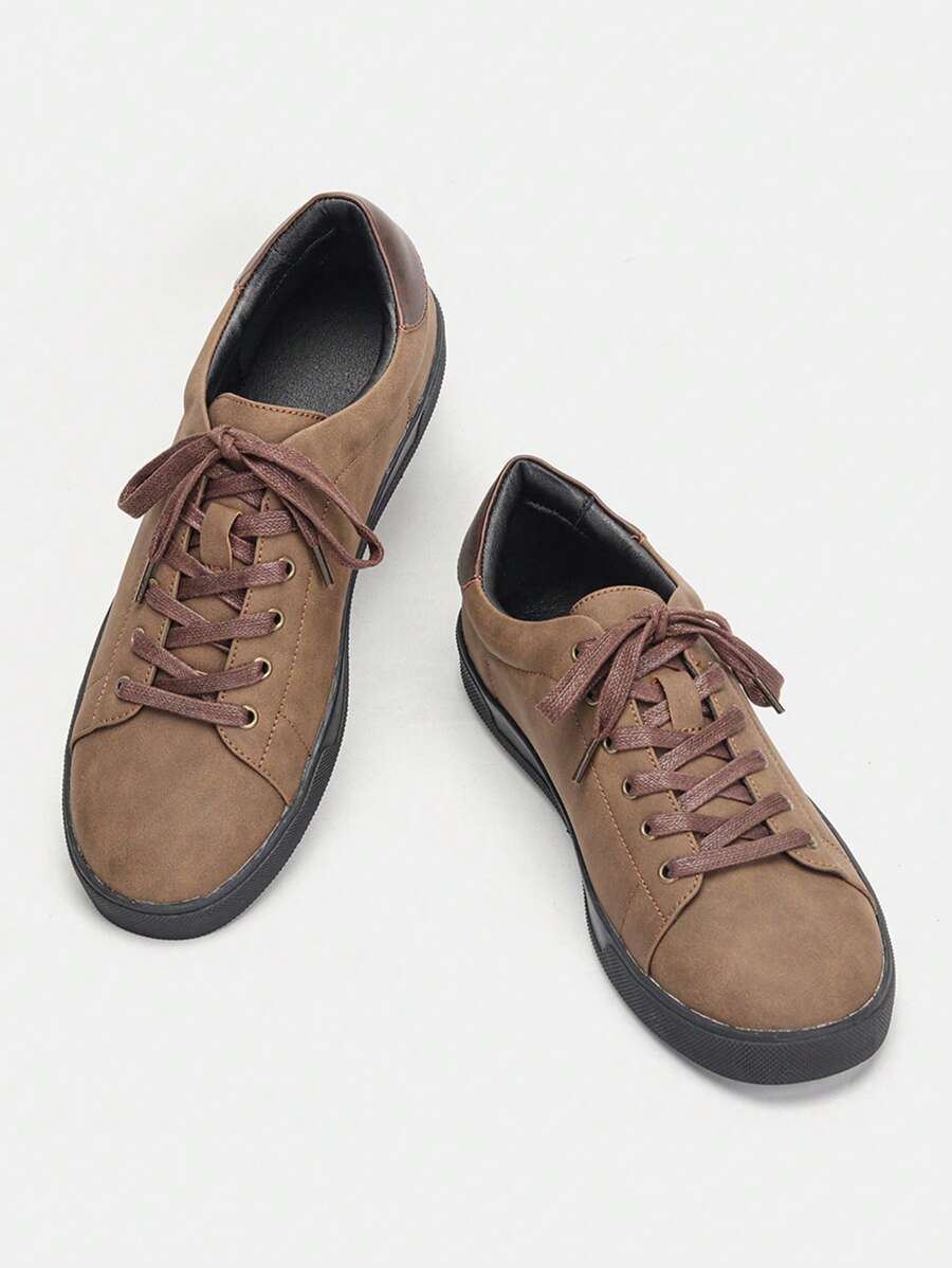 Mocasines clásicos y retro para hombres, con suela de goma, cómodos zapatos deportivos planos para uso diario y desplazamientos estudiantiles