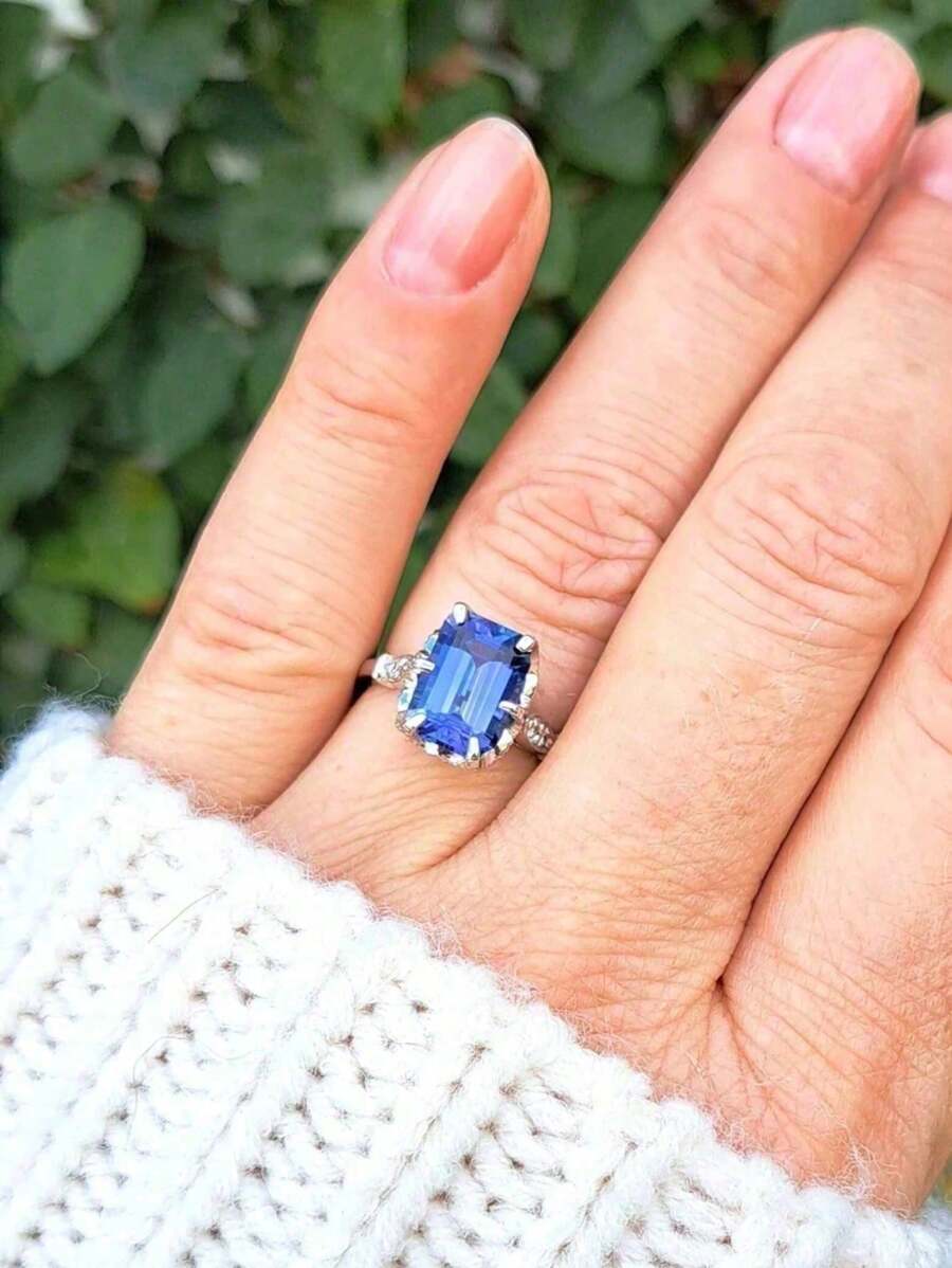Luxury Elegant Engagement Ring,Unique Rings Jewelry For Women Bridal Ring Anniversary Gift For Her(No Box )