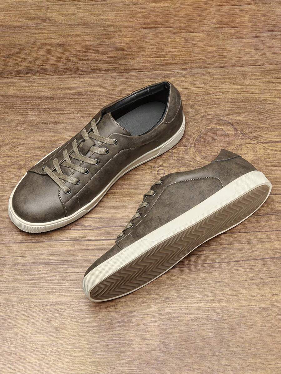 Zapatos clásicos retro de skate para hombres, con suela de goma, cómodos tenis planos deportivos para uso diario y transporte del estudiante