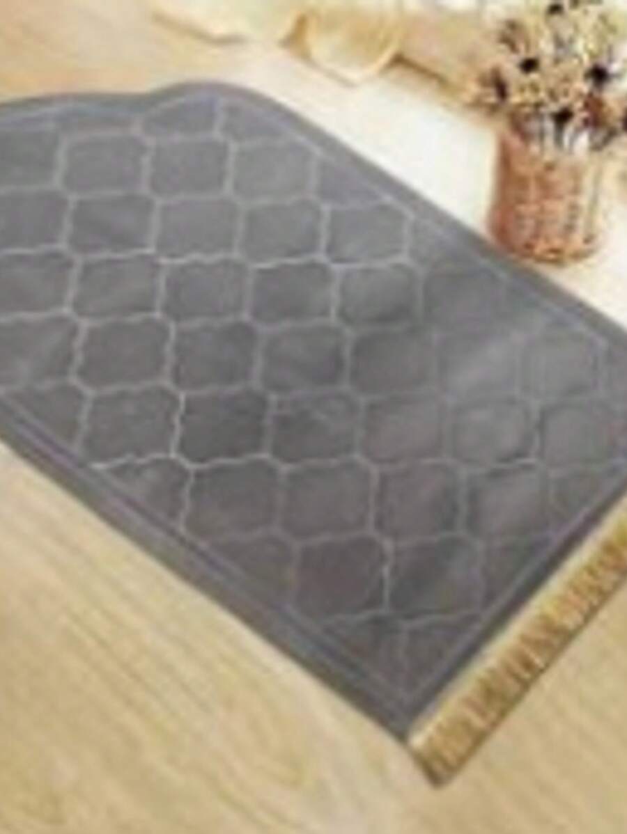 Bedruckte dicke Plüsch Gebetsmatte mit ungelmäßiger Flanell Gebetsmatte mit Quaste