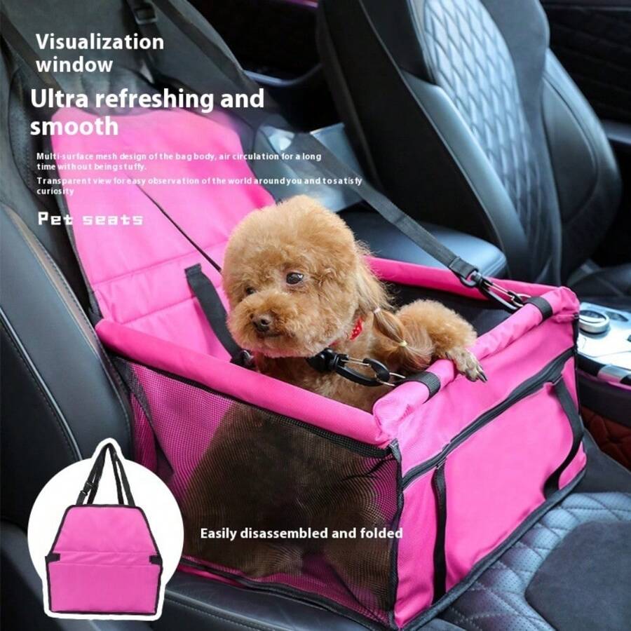 1pc Pet Carrier Backpack, Pet Travel Safety Seat For Car