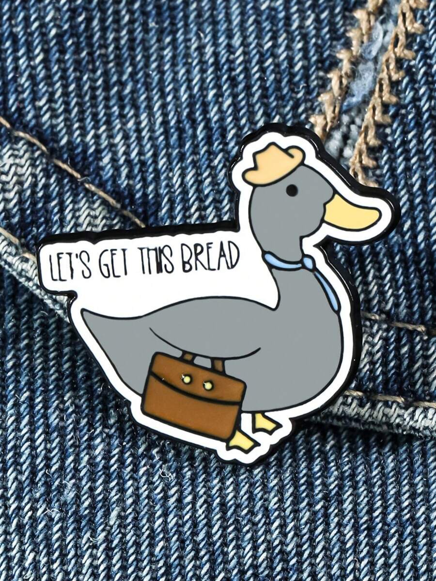 LET'S GET THIS BREAD Enamel Brooch Fashion Duck Decorative Brooches Ornaments Lapel Bag Badges Jewelry Gifts 2025 New Style Backpack For School