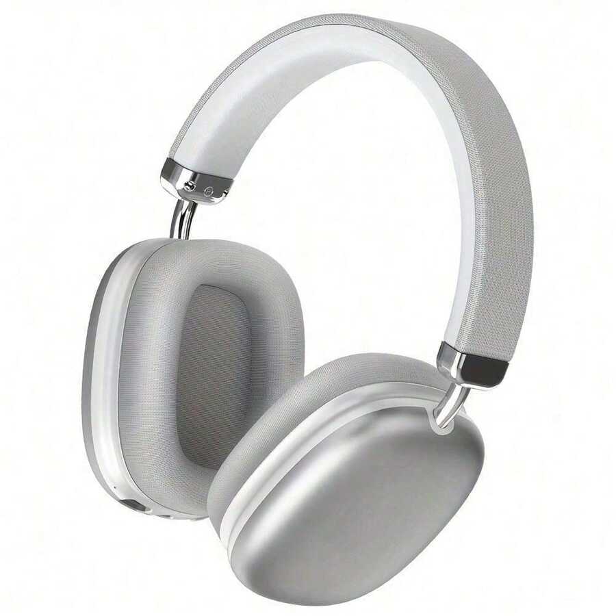 Bluetooth Headphone, Adjustable Wireless Headset For Phone / Computer, Sliver