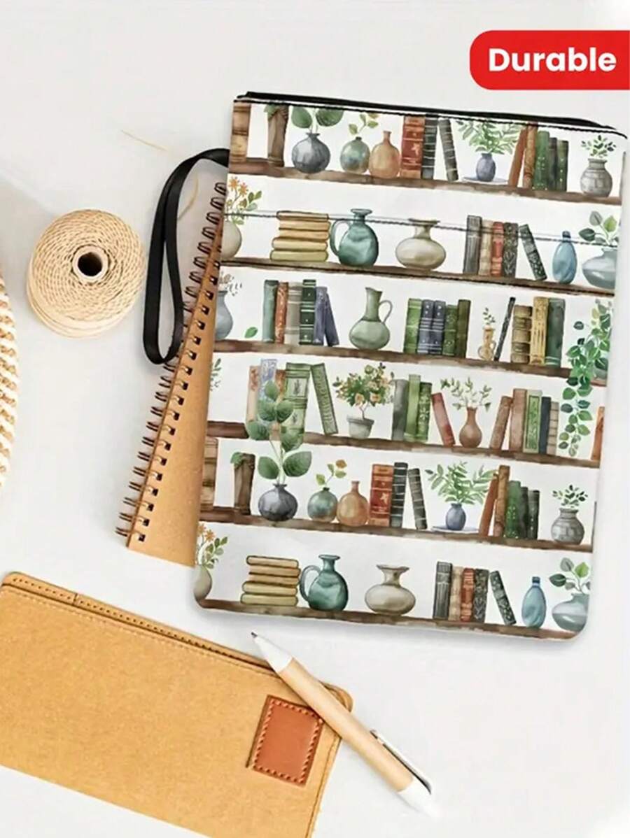 1 Pc Book Sleeve For Book Lovers With Zipper Protector Paperback Cover,Book Cover Gifts,Wildflowers Pattern Book Pouch Gifts For Women Birthday Graduation Gifts,Back To School,School Supplies