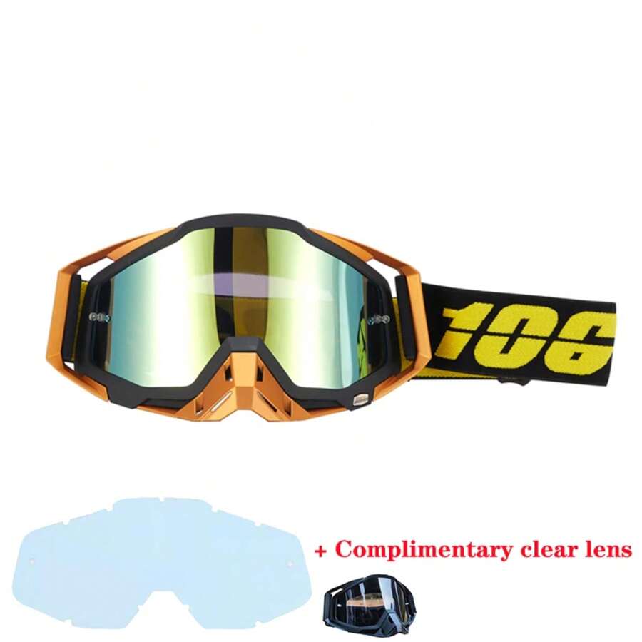 Gafas de motocicleta al 106% Gafas de motocross Casco MX Motocross Gafas para bicicleta todo terreno, esquí, deportes al aire libre y scooter