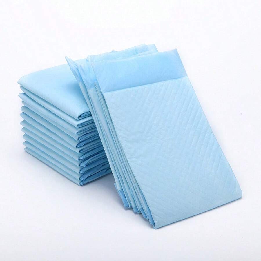 10 pièces Alèse pour incontinence adulte jetable 80 X 90cm, serviette hyper absorbante pour femmes en post-partum, tapis protecteur imperméable à l'urine, chariot médical haut de gamme