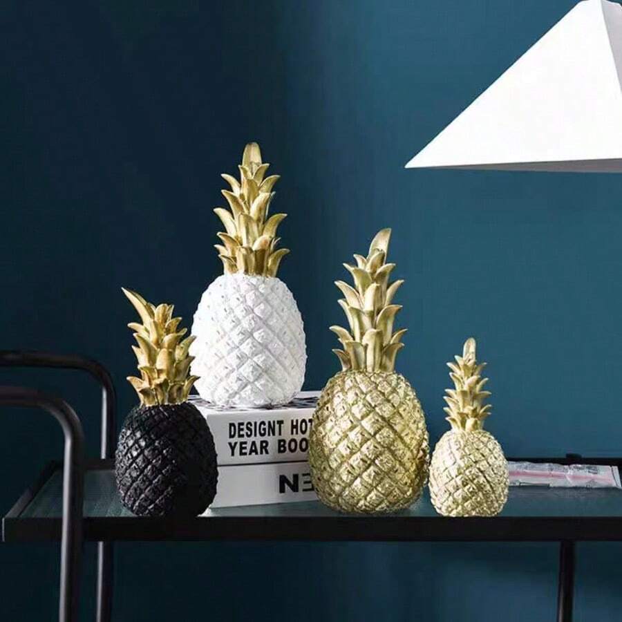 Tuzsocr Pineapple Decorative Statues, Decorative Figure For Living Room, Desk Decoration