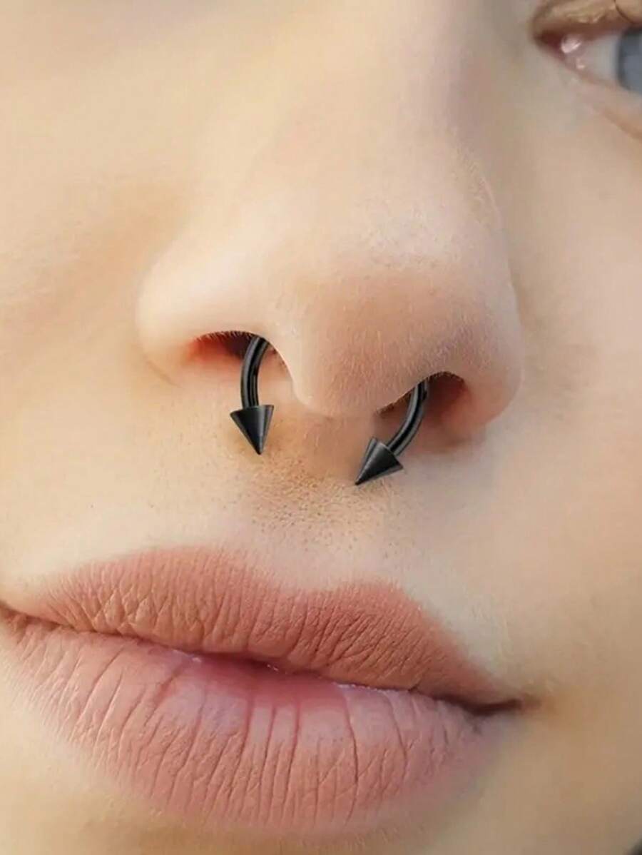 32pcs/Set 16G Multiple Sizes Horseshoe Rings For Men, Stainless Steel Nose Septum Horseshoe Hoop Earring Eyebrow Tragus Lip Rings Daith Helix Piercing Jewelry For Men, 6-12mm Piercing Jewelr