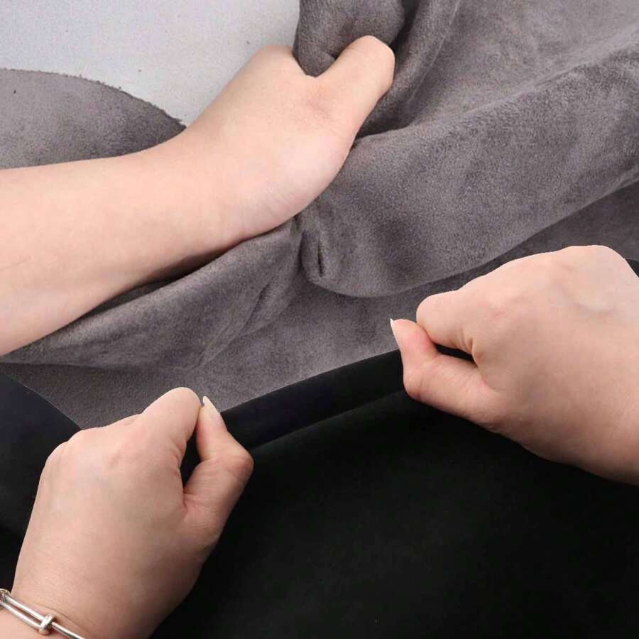 59inch Thickened Suede Upholstery Foam-Backed Fabric – Soft Flocked Velvet Material For Car Headliners, Steering Wheel Covers, Seat Covers, Sofa Upholstery, Bags, Cushions, DIY Furniture Wrap & Interior Decoration – Non-Adhesive