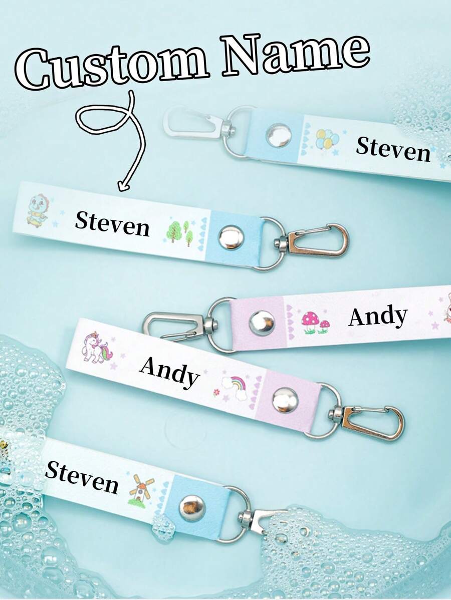 Custom PU Leather Keychain,Personalized Keyring Gift For Back To School Gifts For Kids,Boy Girl Valentine's Day Gifts Unique Gift For Boyfriend Girlfriend Husband Wife Her/Him, Ideal For Birthdays, Anniversaries, Valentine's Day,Children's School Bag Decorations