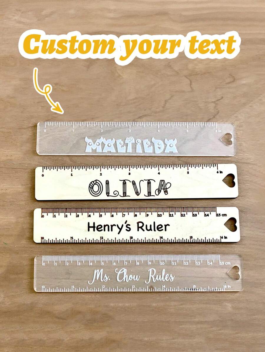 Custom Personalized Reading Aid With Ruler Made Of Wood Gift For School Enrollment With Name First Grade School Start School Cone Personalized,Back To School,School Supplies