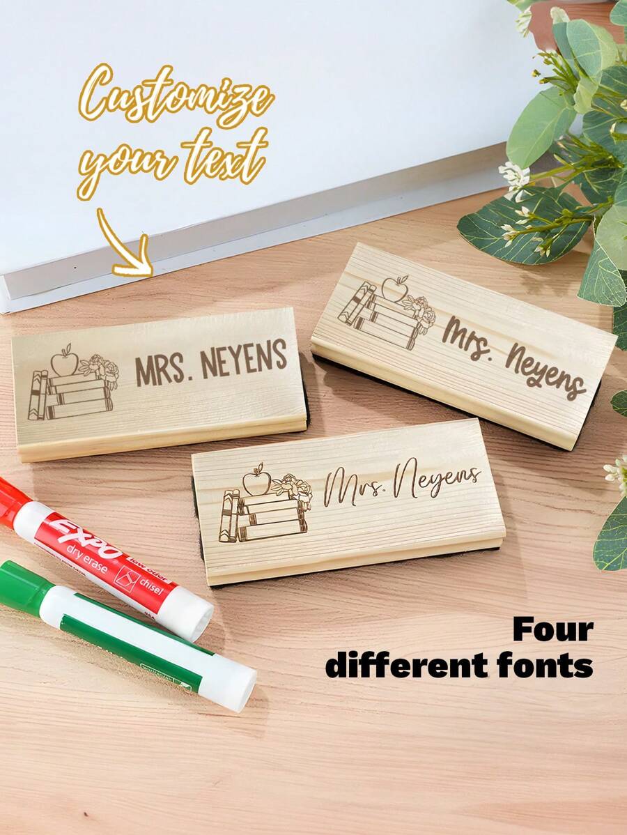 Weißer Trocken Radiergummi | Personalisierter Trocken Radiergummi | Lehrergeschenk | Klassenzimmer Geschenk | Tafelnradierer | Individuelle Geschenk Schulbedarf, Schulanfang