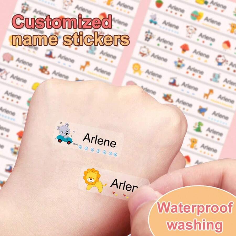 Custom Name Tag Sticker Customize Stickers Labels Children School Stationery Water Bottle Pencil Baby Shower Family Decorations Gifts Winter Eve Gifts Back To School Winter Gift Ideas Boy Girl Valentine's Day, Letter, Ornamental, Adhesive, Exquisite, Stylish, Modern, Casual, Custom, Personalized, Unique, Customized, Ideal Gifts For Him, Ideal Gifts For Her, Son, Daughter